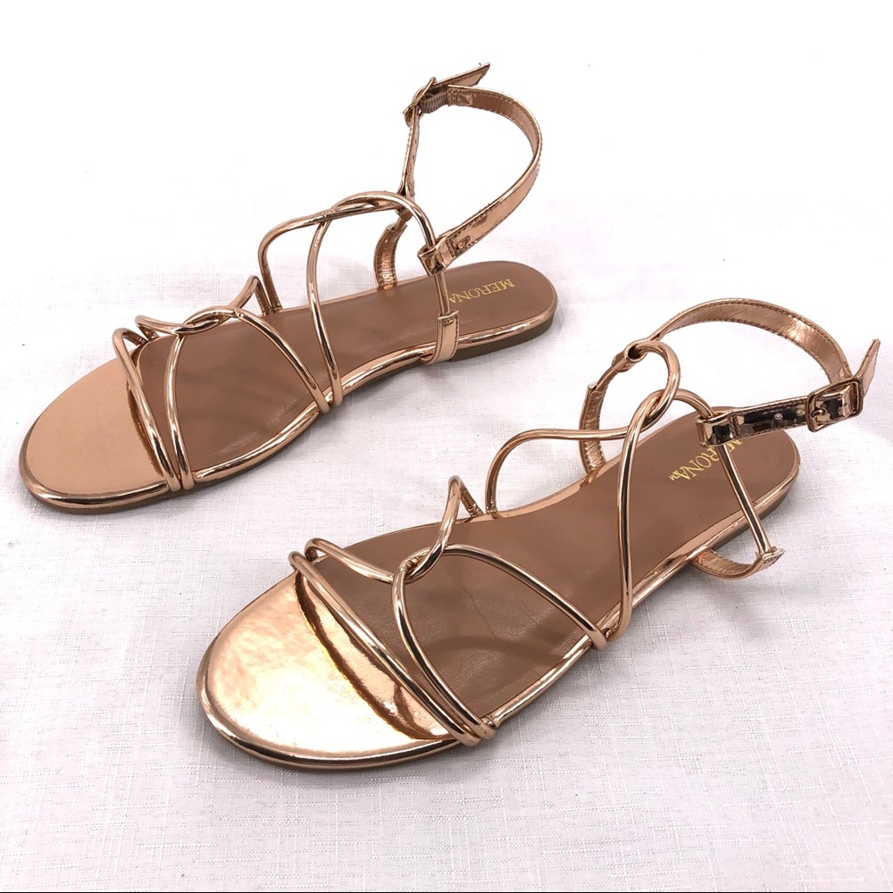 Merona Rose Gold Metallic Sandals